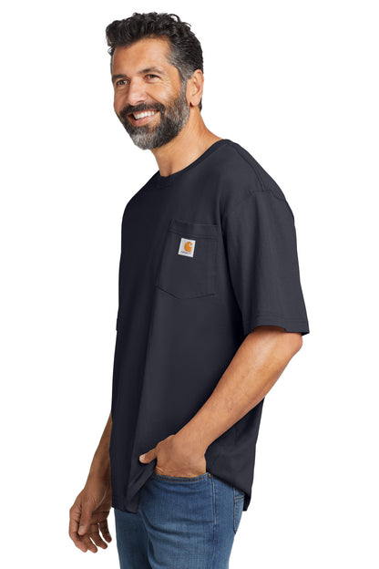 Navy Carhartt Workwear Pocket Short Sleeve T-Shirt. CTK87
