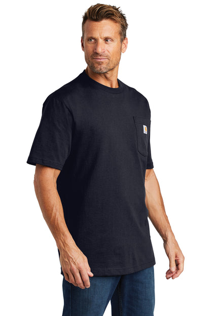 Navy Carhartt Workwear Pocket Short Sleeve T-Shirt. CTK87
