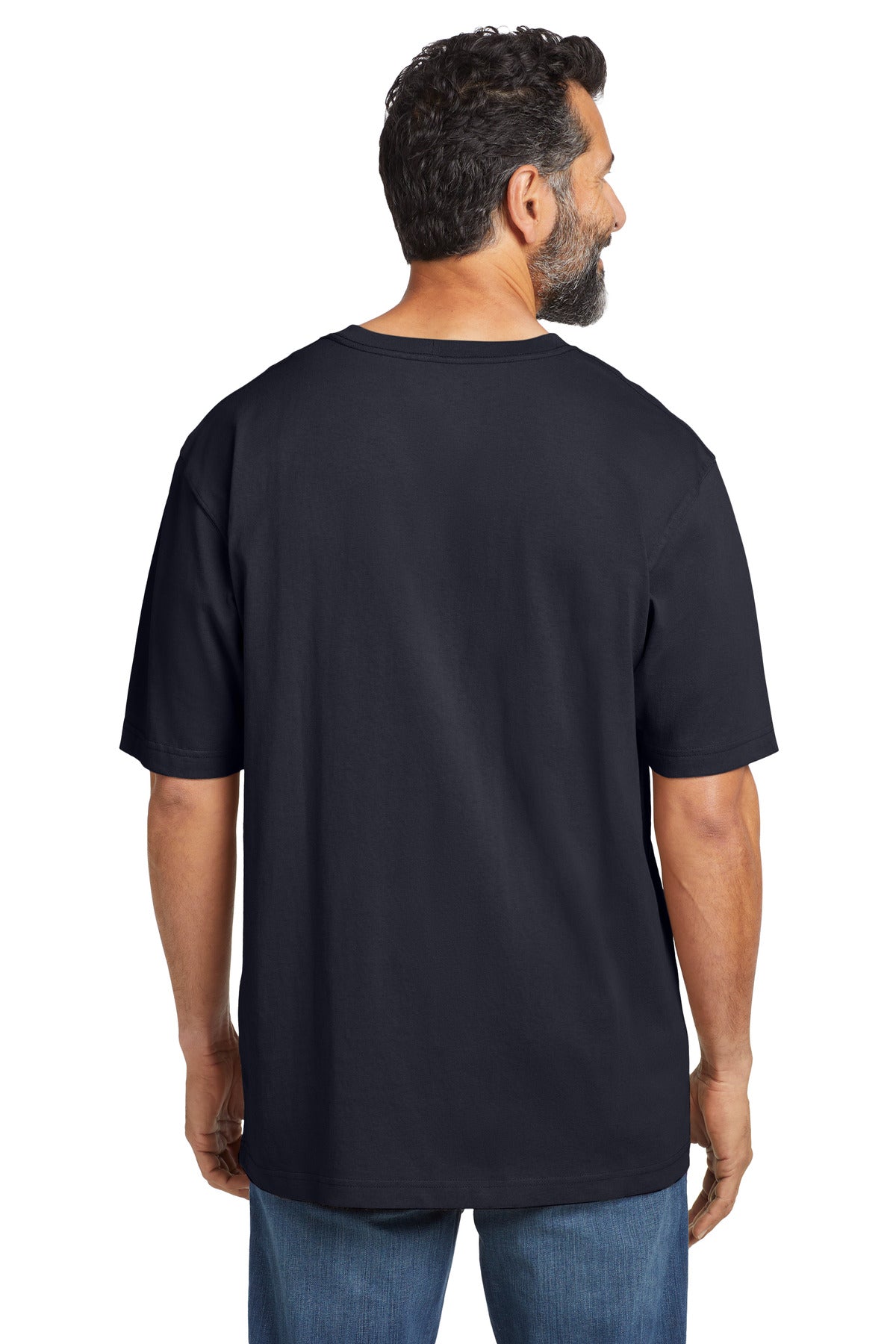 Navy Carhartt Workwear Pocket Short Sleeve T-Shirt. CTK87