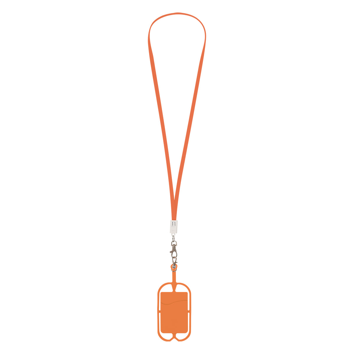ORANGE 2-In-1 Charging Cable Lanyard With Phone Holder & Wallet plain grouped