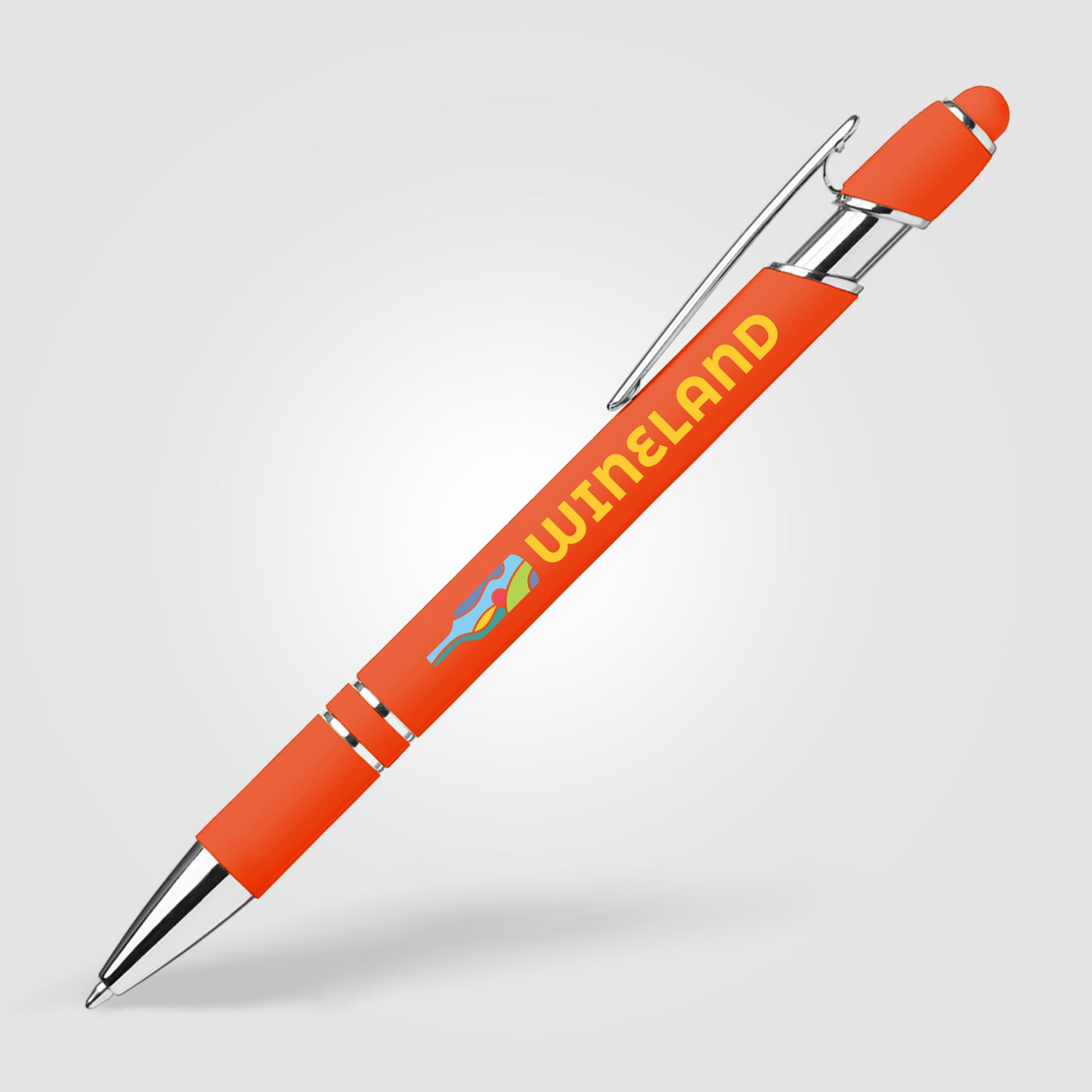 Orange (Barrel) Ellipse Softy Brights Gel Pen w/Stylus