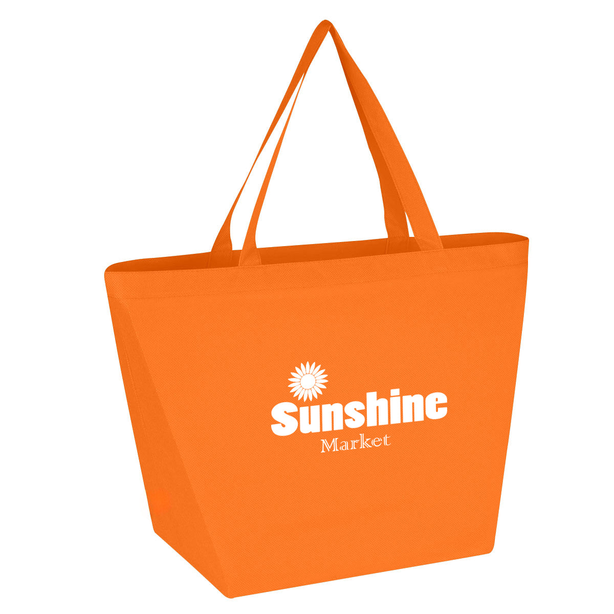 ORANGE Non-Woven Budget Tote Bag With 100% RPET Material  grouped