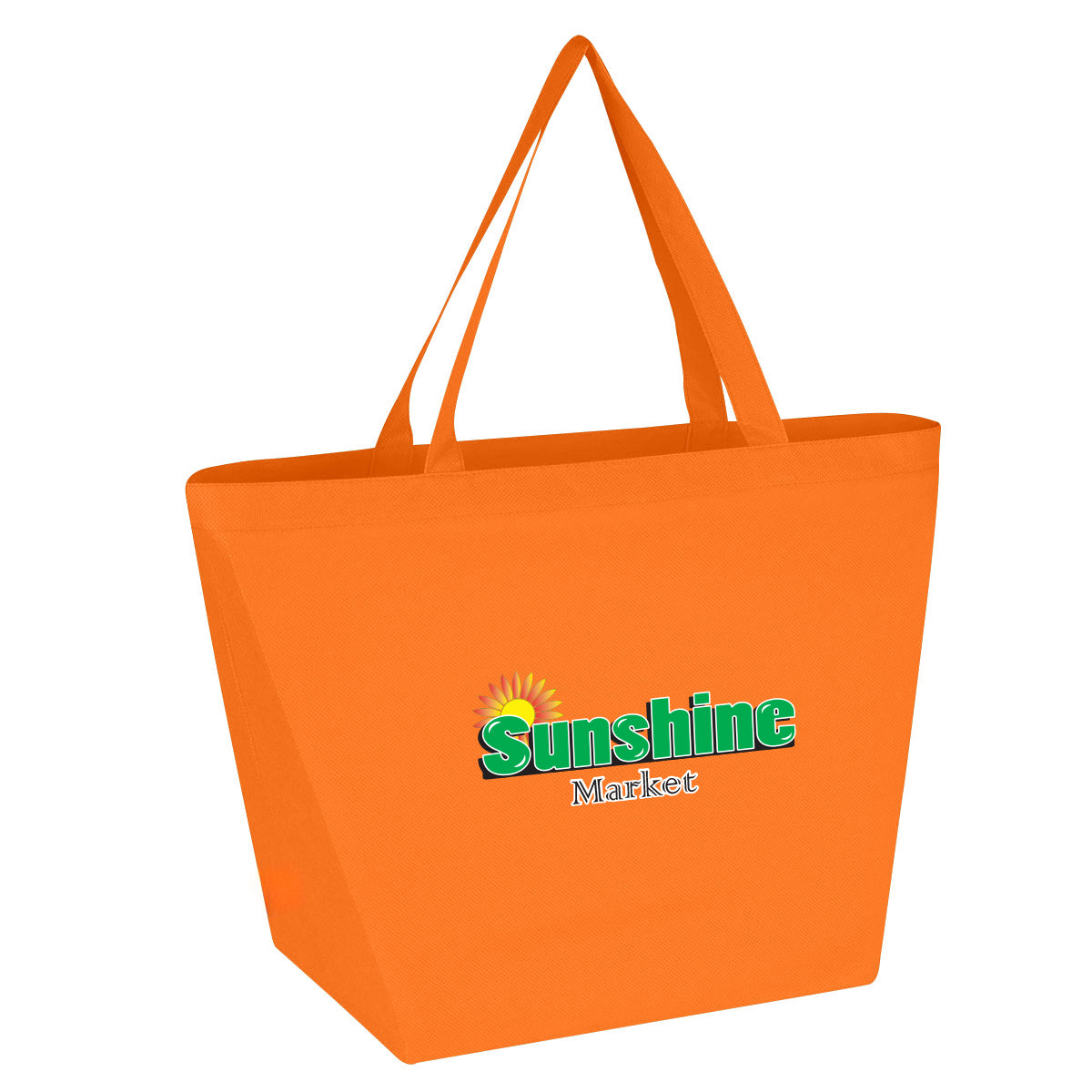 ORANGE Non-Woven Budget Tote Bag With 100% RPET Material  grouped