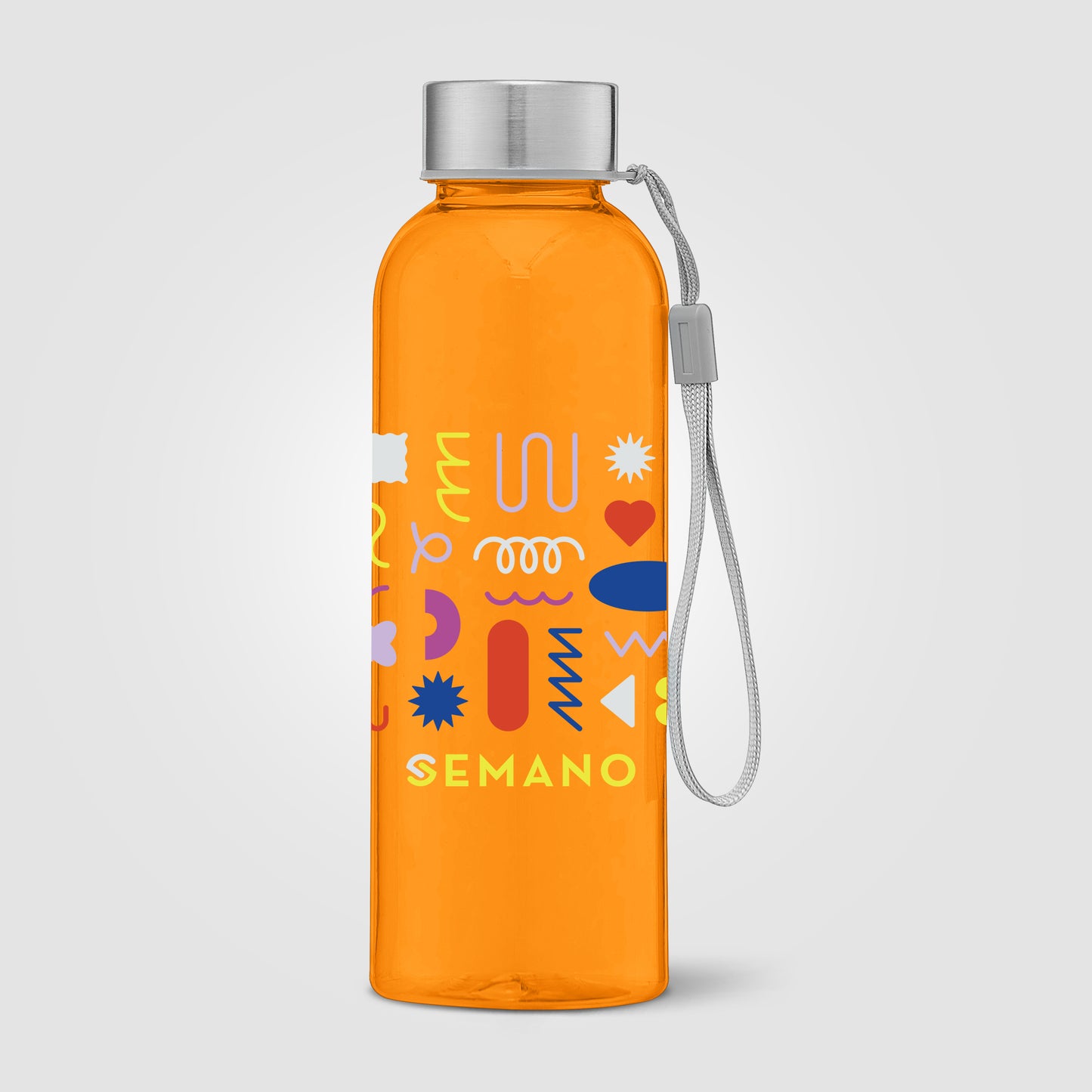 Orange (Product) Skye - 17 oz. RPET Water Bottle with Wrist Strap