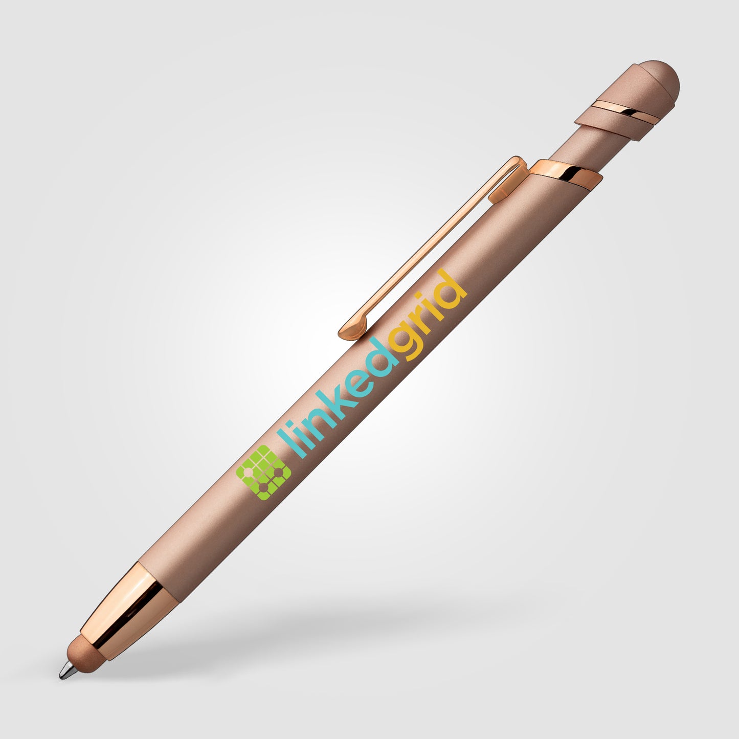 Pink (Barrel) Atlantic Softy Monochrome Metallic w/ Stylus