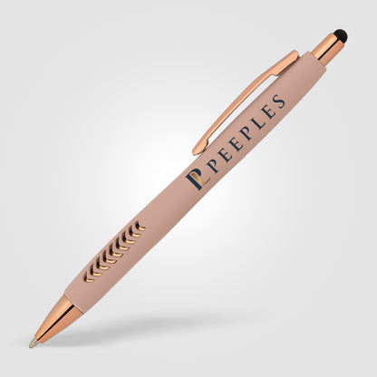 Pink (Barrel) Avalon Softy Rose Gold Designer Pen w/ Stylus