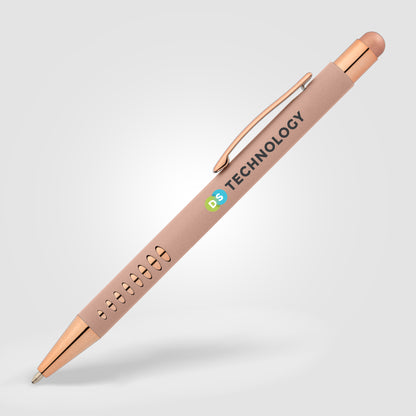 Pink (Barrel) Bowie Rose Gold Stylus Pen