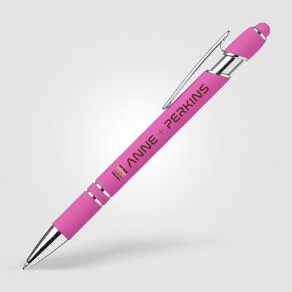 Pink (Barrel) Ellipse Softy Brights Gel Pen w/Stylus