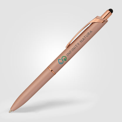 Pink (Barrel) Iris Rose Gold Stylus Pen
