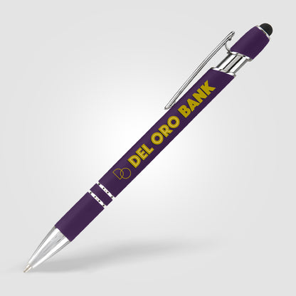 Purple (Barrel) Ellipse Softy Gel Pen w/Stylus