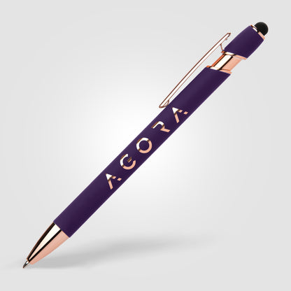 Purple (Barrel) Ellipse Softy Rose Gold Classic w/ Stylus