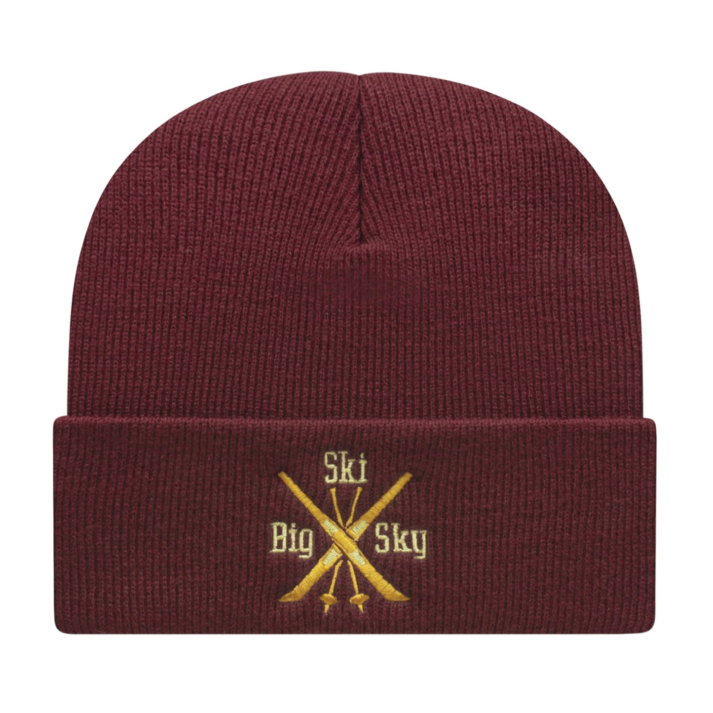 Purple Cap America Knit Cap with Cuff