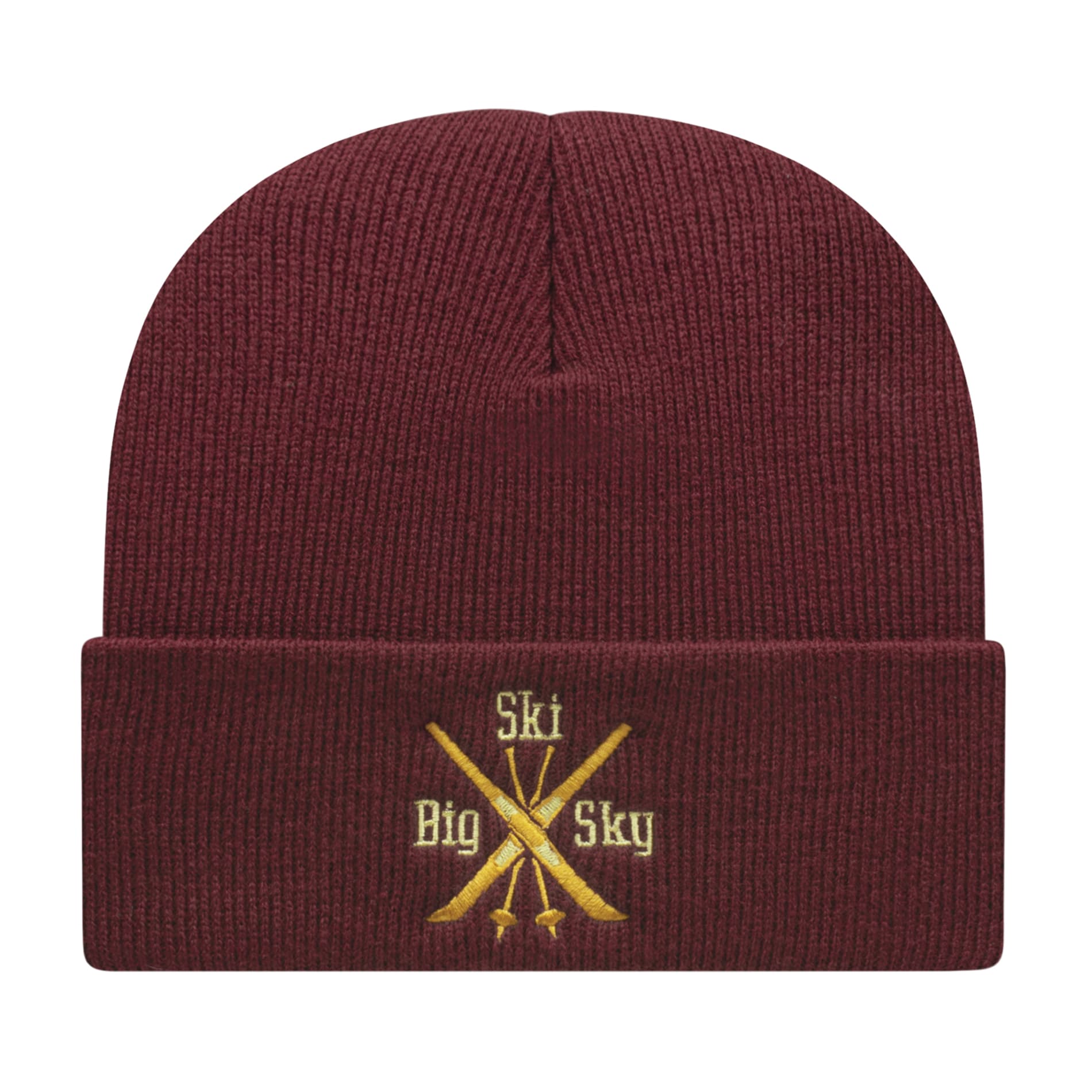 Purple Cap America Knit Cap with Cuff