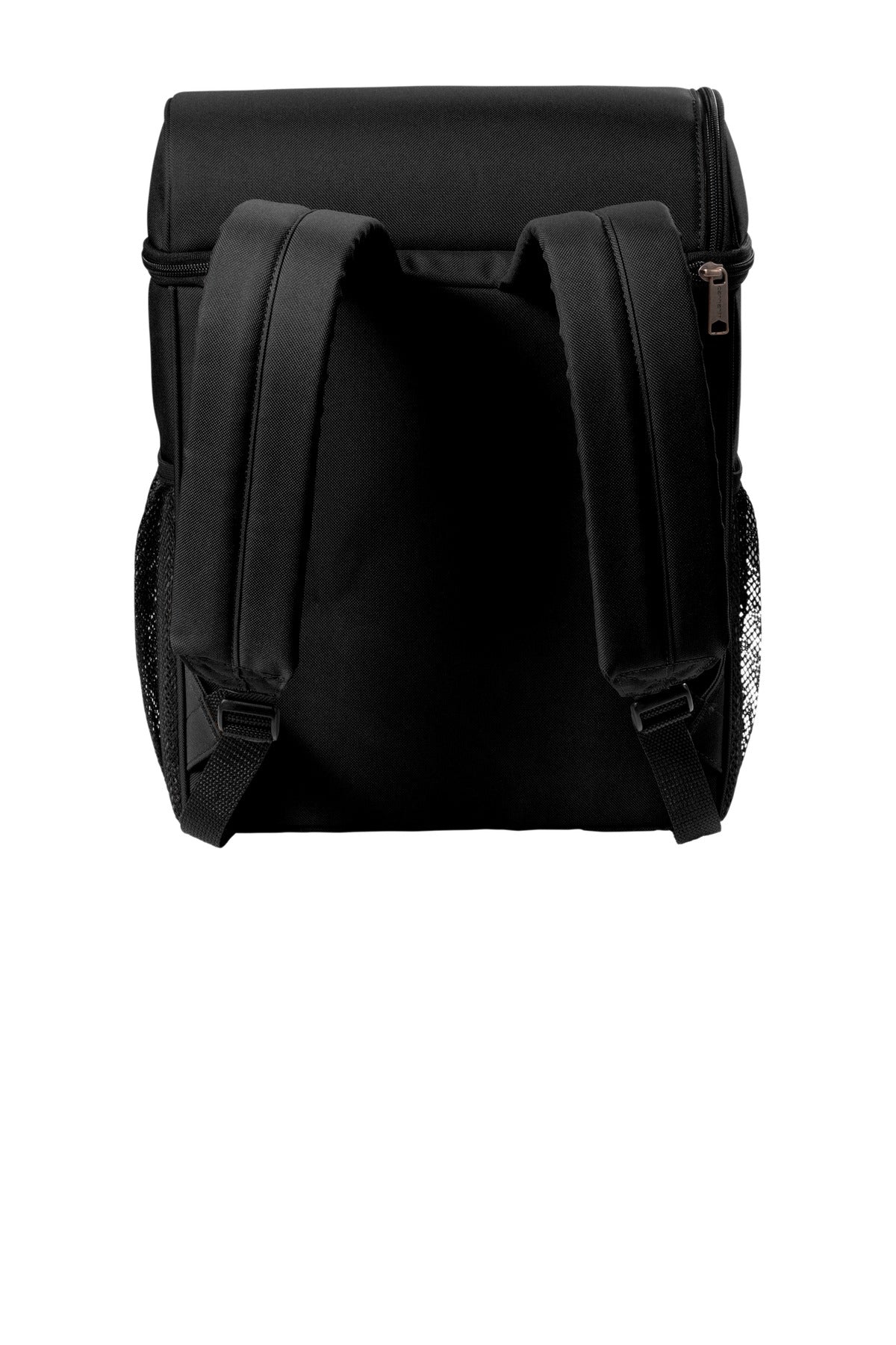 Rear View of Black Carhartt Backpack 20-Can Cooler. CT89132109