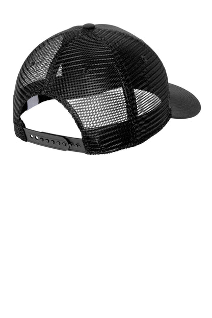 Rear View of Black Carhartt Canvas Mesh Back Cap CT105298