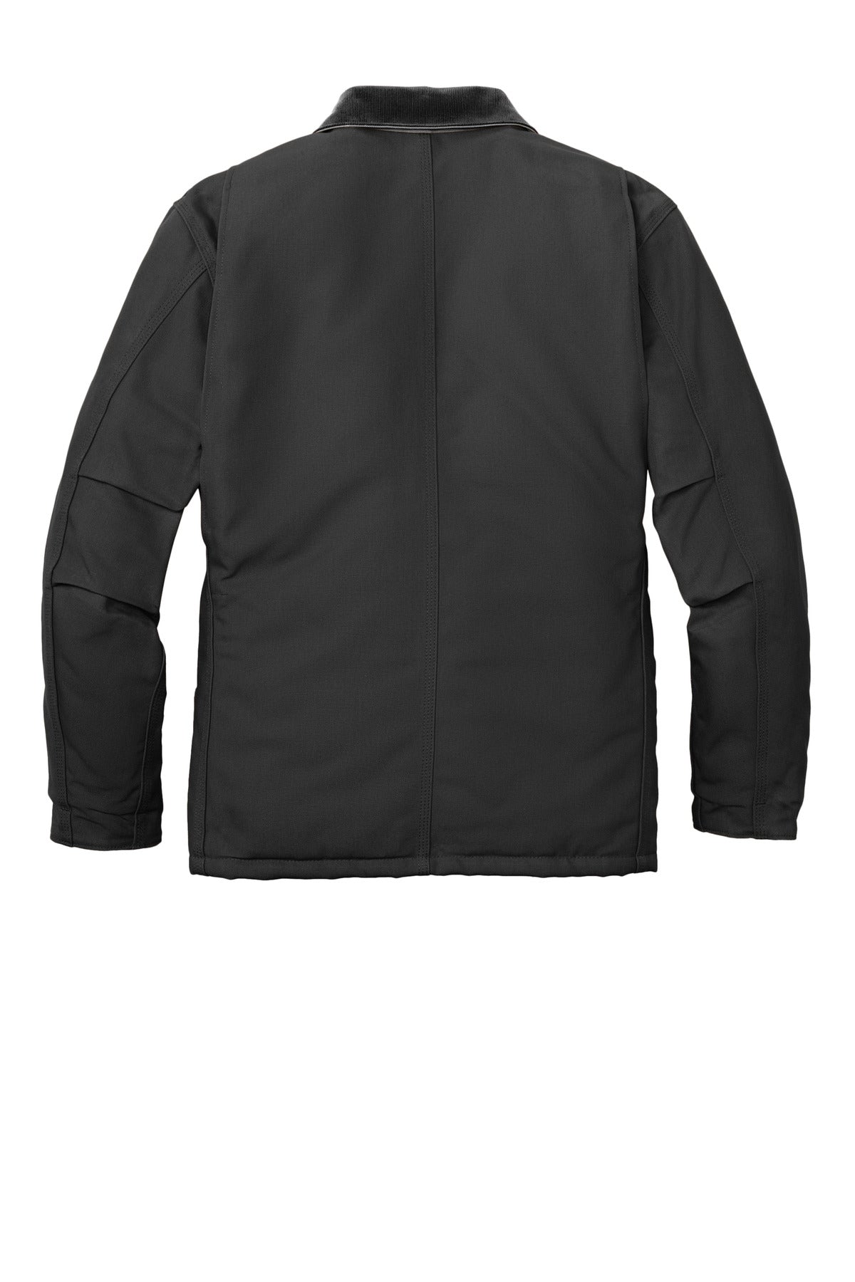 Rear View of Black Carhartt Duck Traditional Coat. CT106674