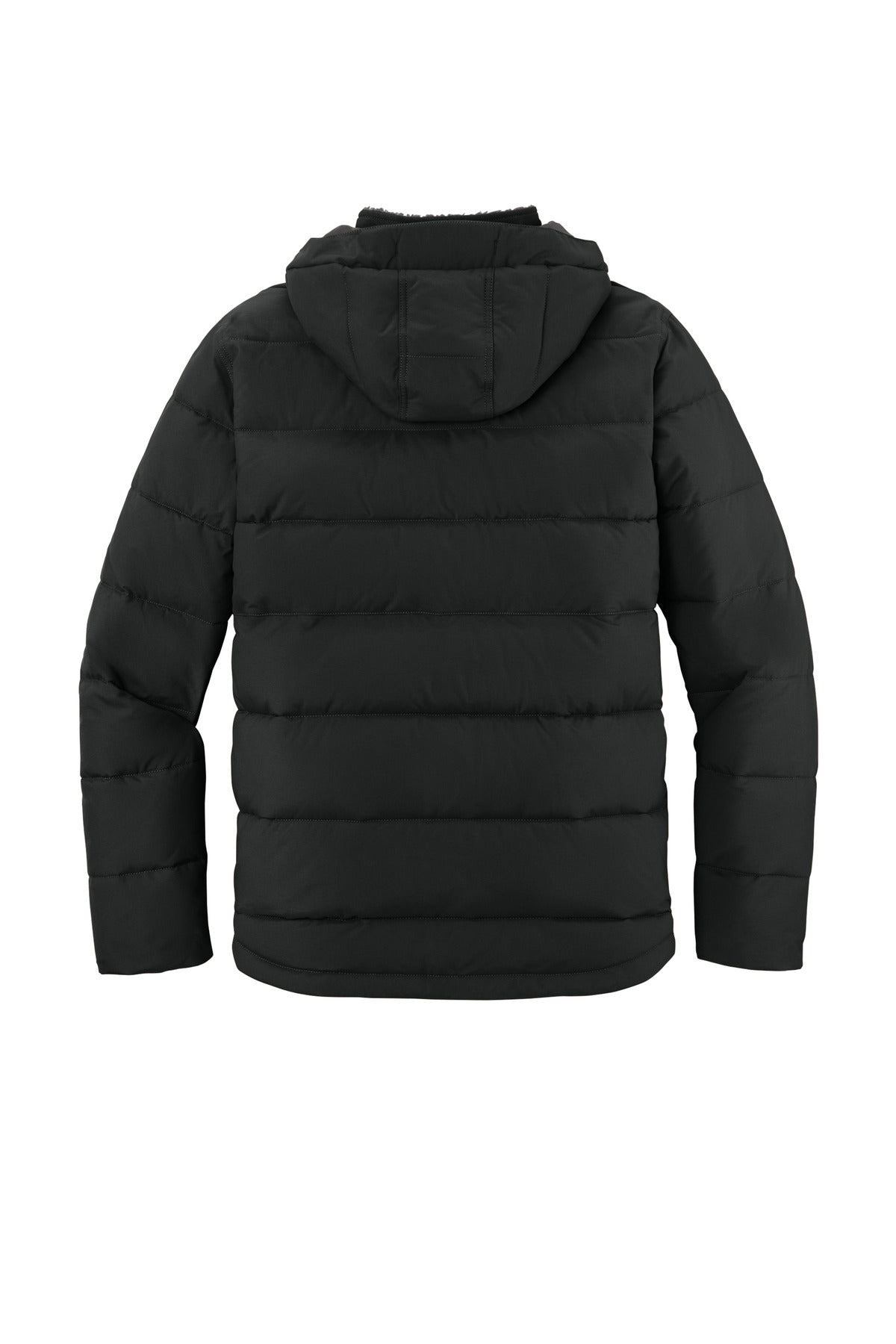Rear View of Black Carhartt Montana Insulated Hooded Jacket CT107082