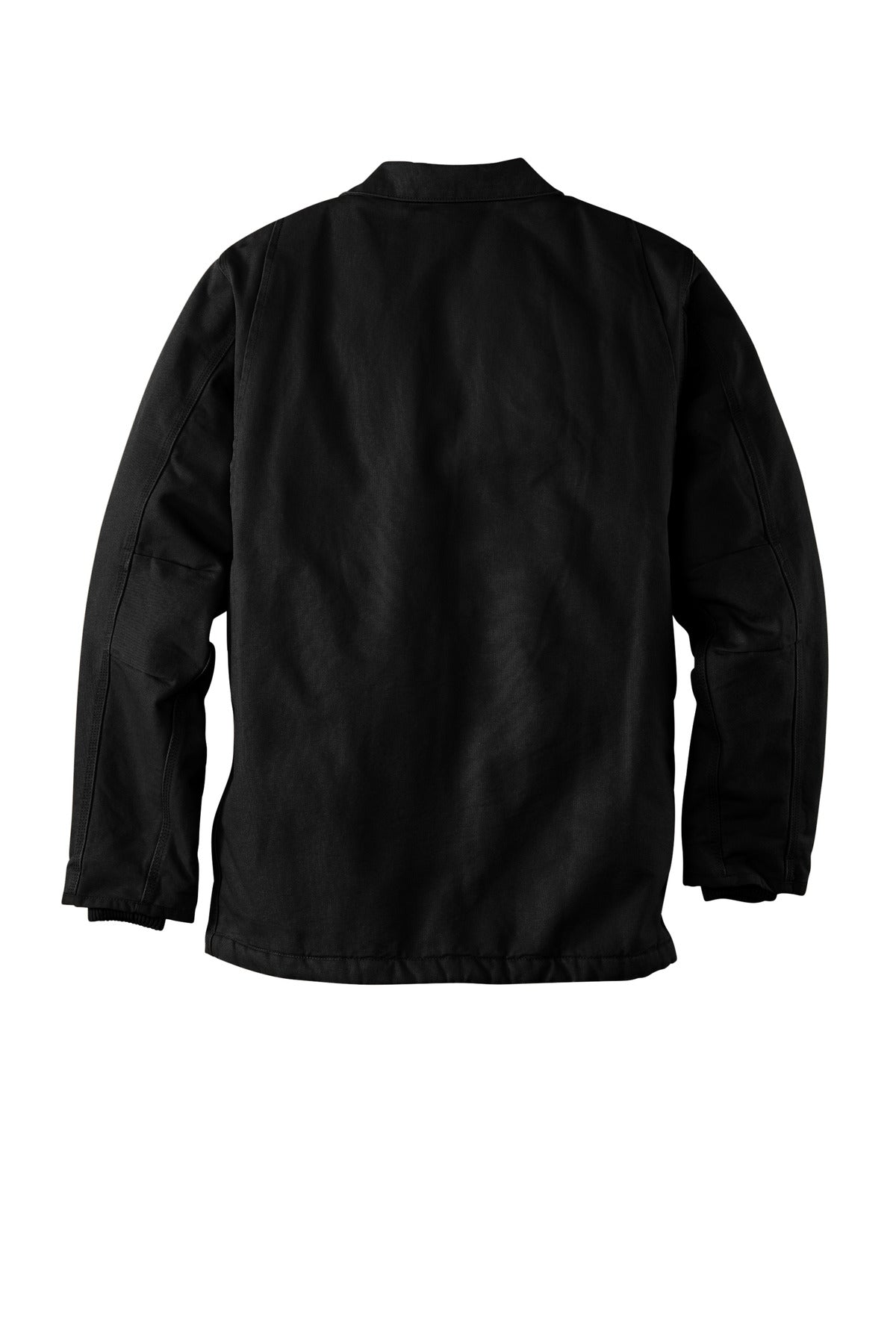 Rear View of Black Carhartt Sherpa-Lined Coat CT104293