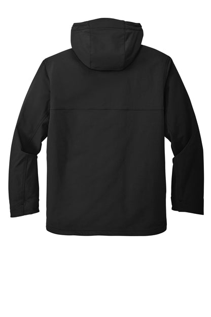 Rear View of Black Carhartt Super Dux Insulated Hooded Coat CT105533