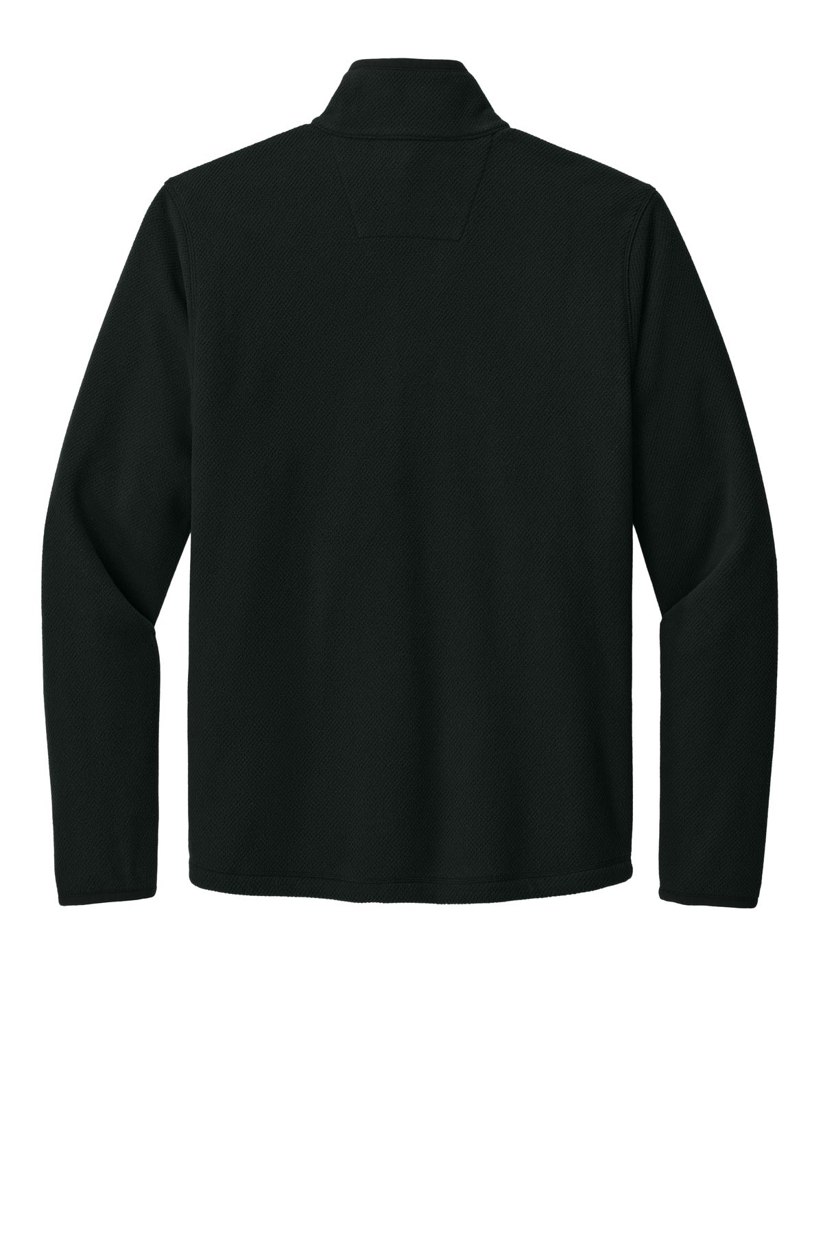 Rear View of Black Carhartt Textured 1/2-Zip Fleece Jacket CT106417