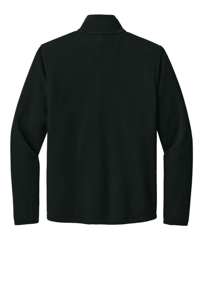 Rear View of Black Carhartt Textured 1/2-Zip Fleece Jacket CT106417