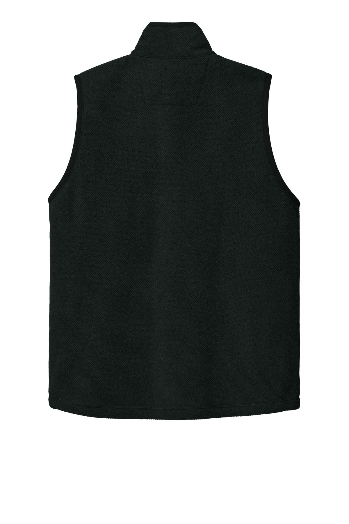 Rear View of Black Carhartt Textured Fleece Vest CT106418