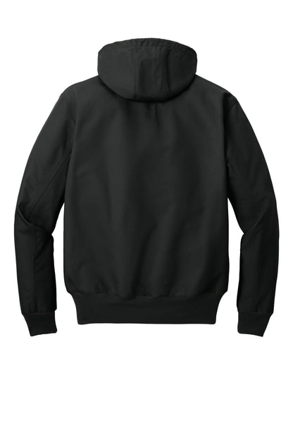 Rear View of Black Carhartt Thermal-Lined Duck Active Jac. CT106678