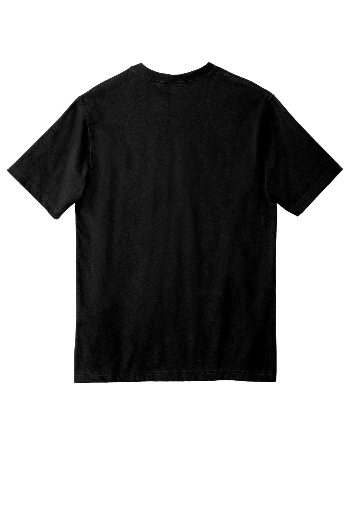 Rear View of Black Carhartt Workwear Pocket Short Sleeve T-Shirt. CTK87
