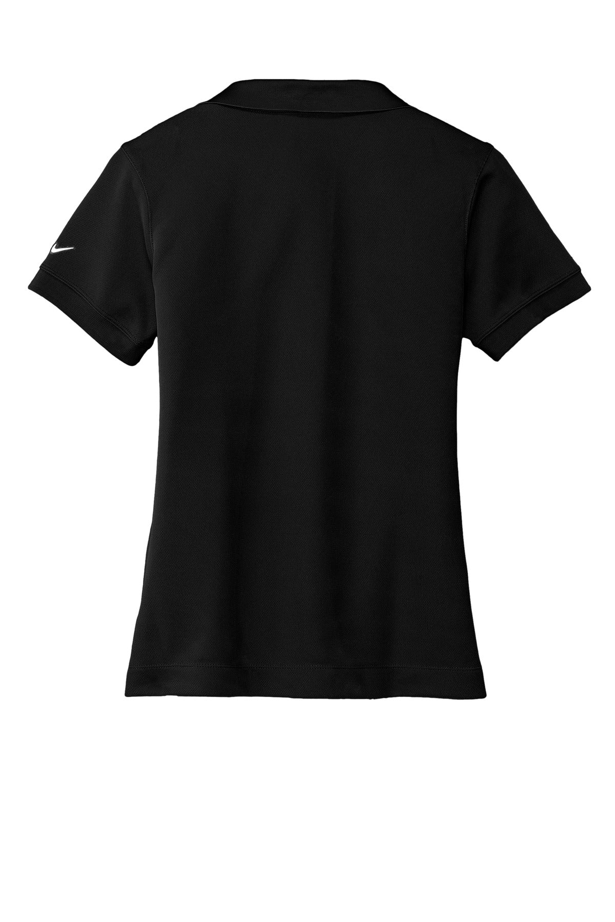 Rear View of Black Nike Women's Dri-FIT Classic Polo. 286772