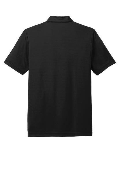 Rear View of Black TravisMathew Coto Performance Chest Stripe Polo TM1MY400