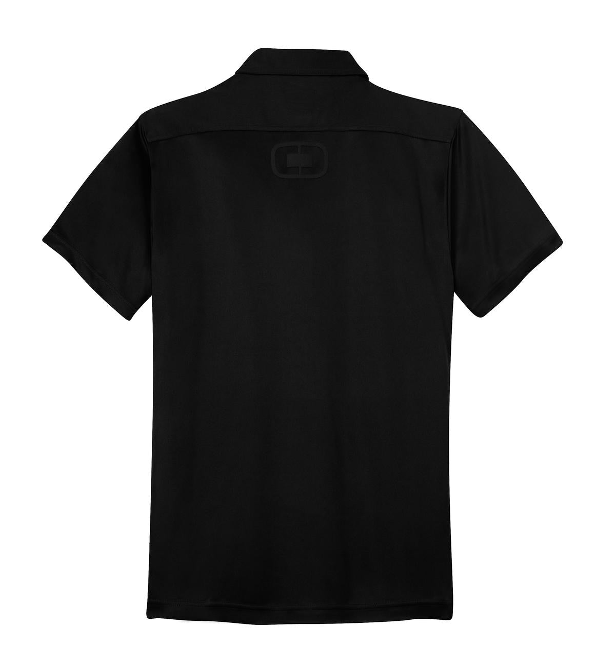 Rear View of Blacktop OGIO - Hybrid Polo. OG109