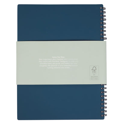 Rear View of Blue Wellable™ Plan Well Undated Planner Journal plain