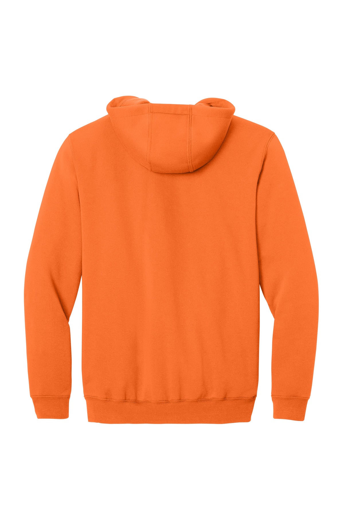 Rear View of BriteOrng Carhartt Midweight Hooded Zip-Front Sweatshirt. CTK122
