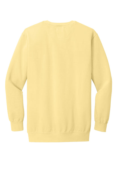 Rear View of Butter COMFORT COLORS Ring Spun Crewneck Sweatshirt. 1566