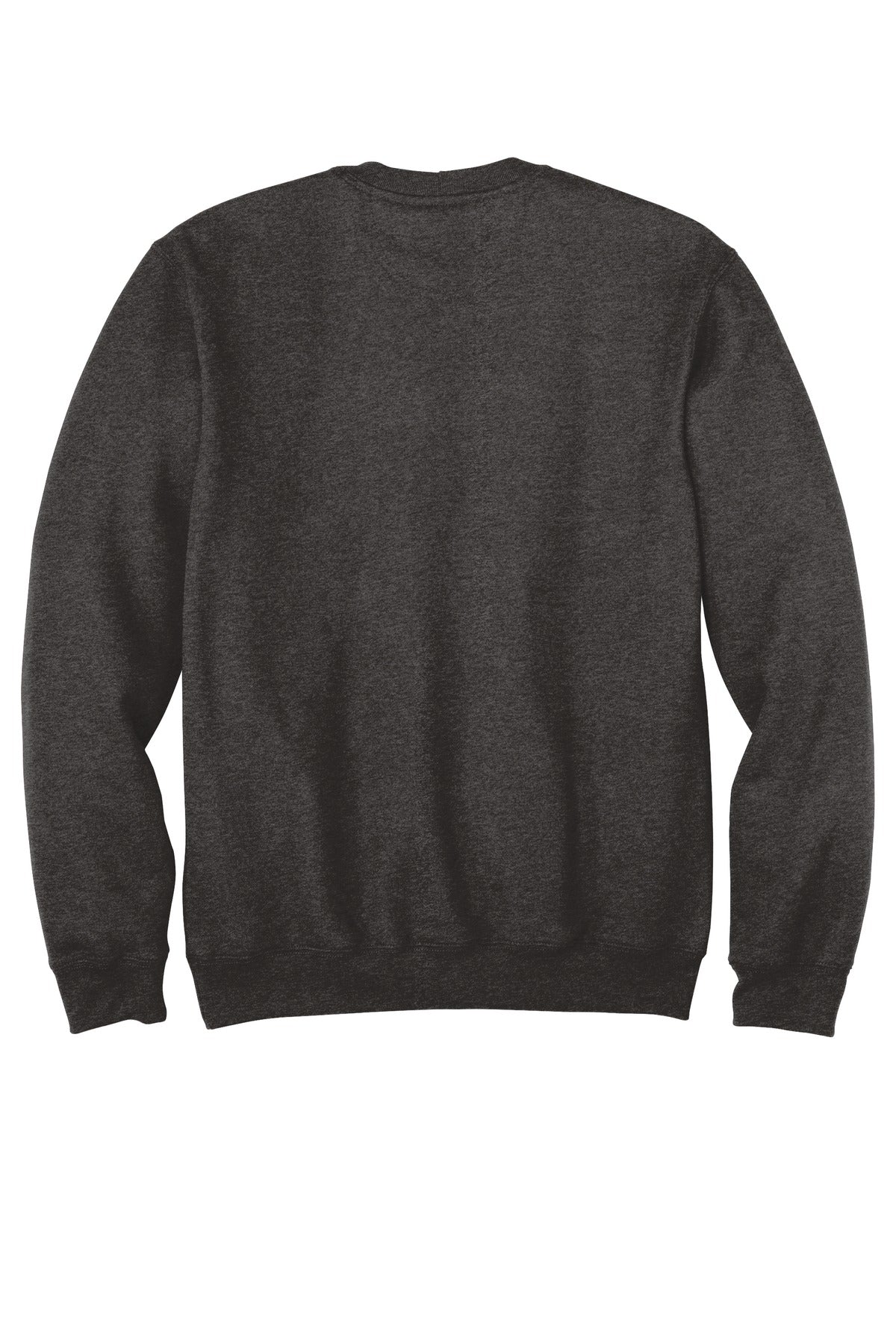 Rear View of Carbon Heather Carhartt Midweight Crewneck Sweatshirt. CTK124