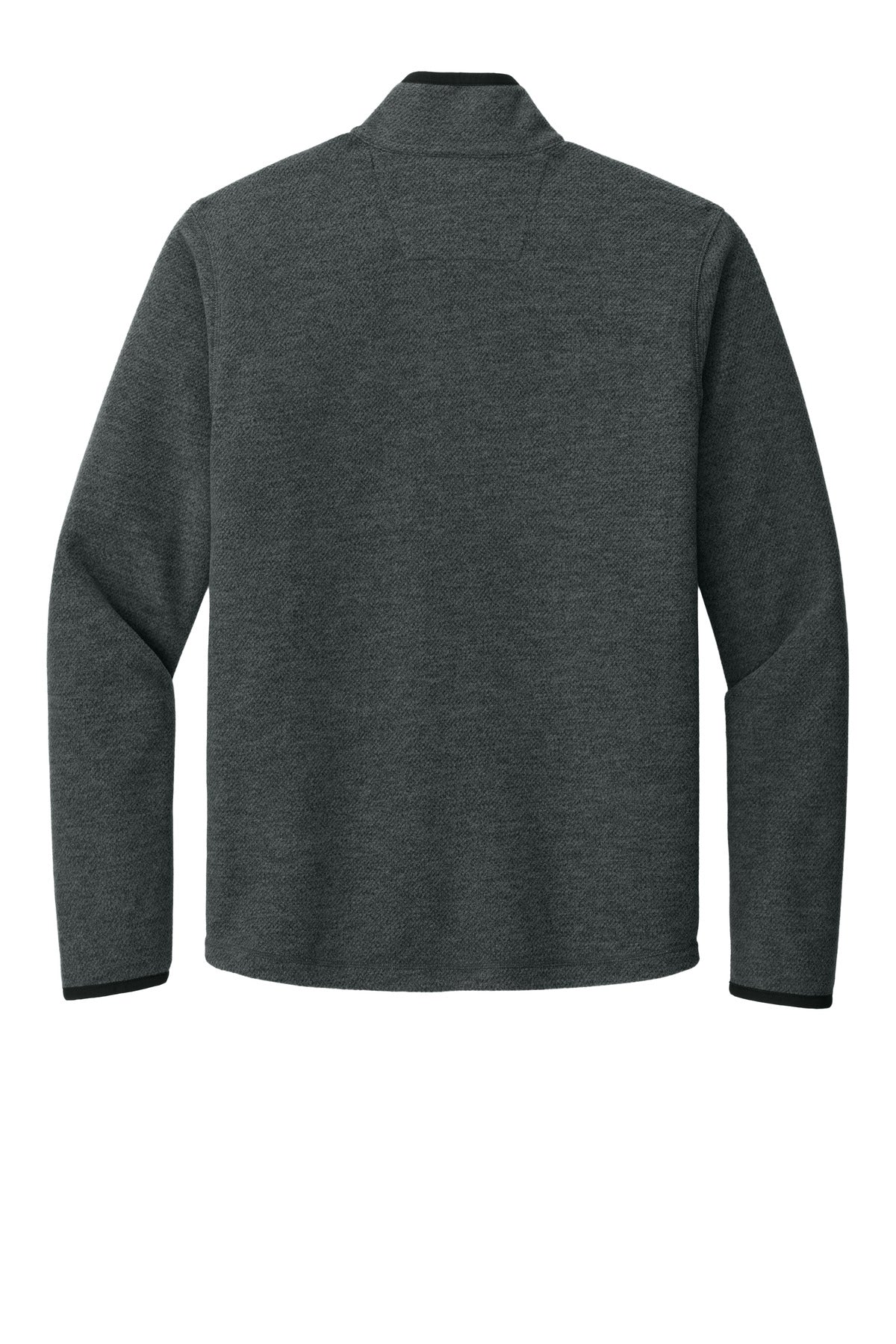 Rear View of CarbonHthr Carhartt Textured 1/2-Zip Fleece Jacket CT106417