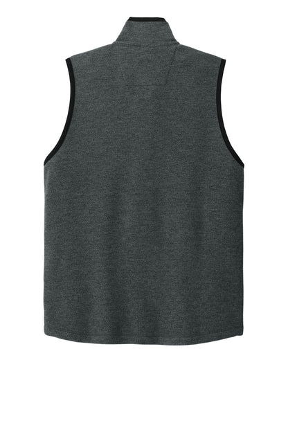 Rear View of CarbonHthr Carhartt Textured Fleece Vest CT106418