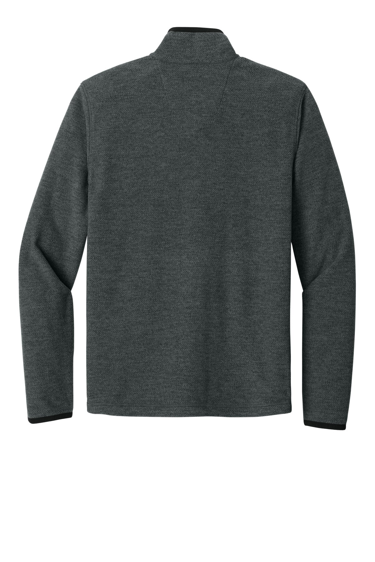 Rear View of CarbonHthr Carhartt Textured Full-Zip Fleece Jacket CT106416