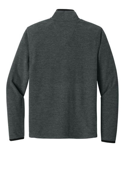 Rear View of CarbonHthr Carhartt Textured Full-Zip Fleece Jacket CT106416