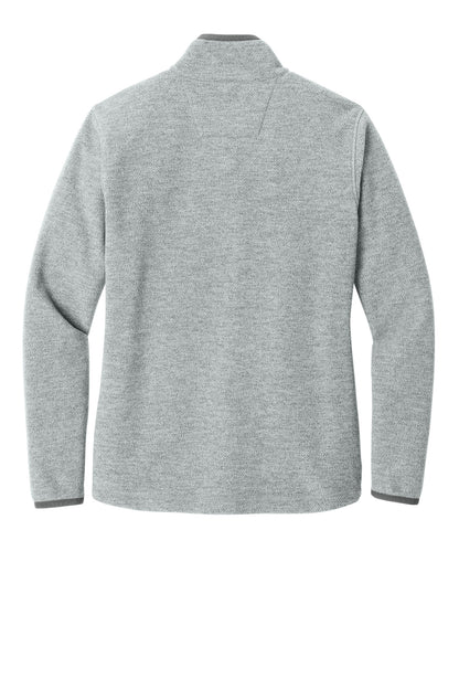 Rear View of CarbonHthr Carhartt Women's Textured Full-Zip Fleece Jacket CT106419