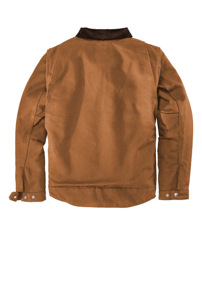 Rear View of Carhartt Brown Carhartt Duck Detroit Jacket CT103828