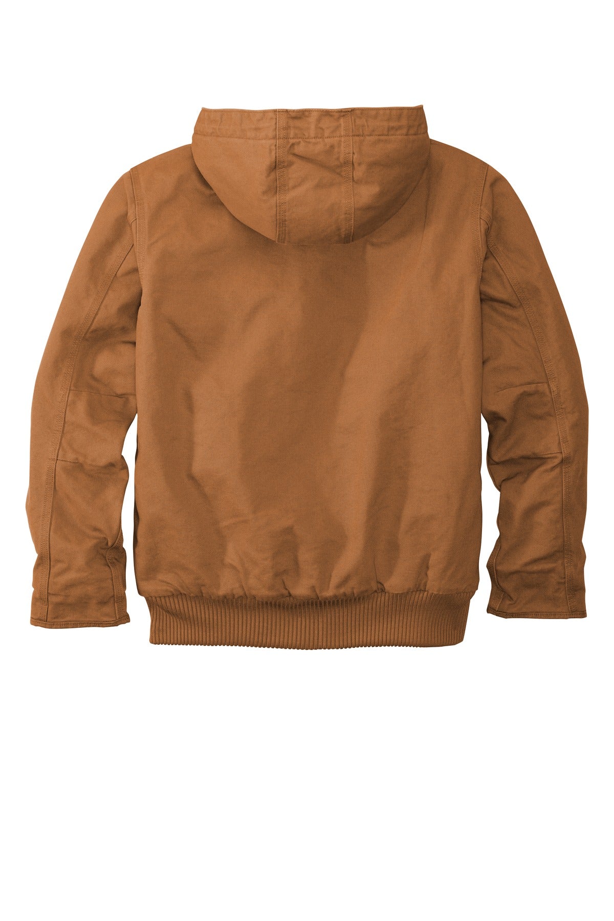 Rear View of Carhartt Brown Carhartt Tall Washed Duck Active Jac. CTT104050