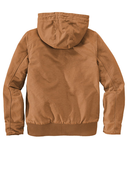 Rear View of Carhartt Brown Carhartt Women's Washed Duck Active Jac. CT104053
