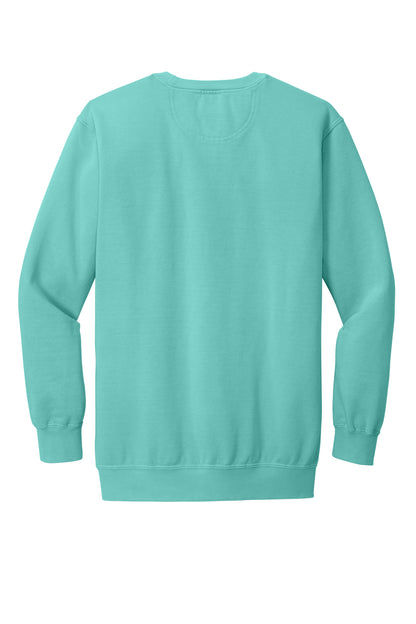 Rear View of Chalky Mint COMFORT COLORS Ring Spun Crewneck Sweatshirt. 1566