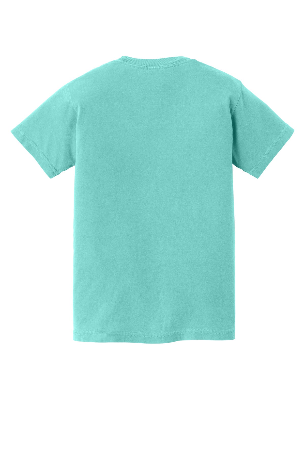 Rear View of Chalky Mint COMFORT COLORS Youth Heavyweight Ring Spun Tee. 9018