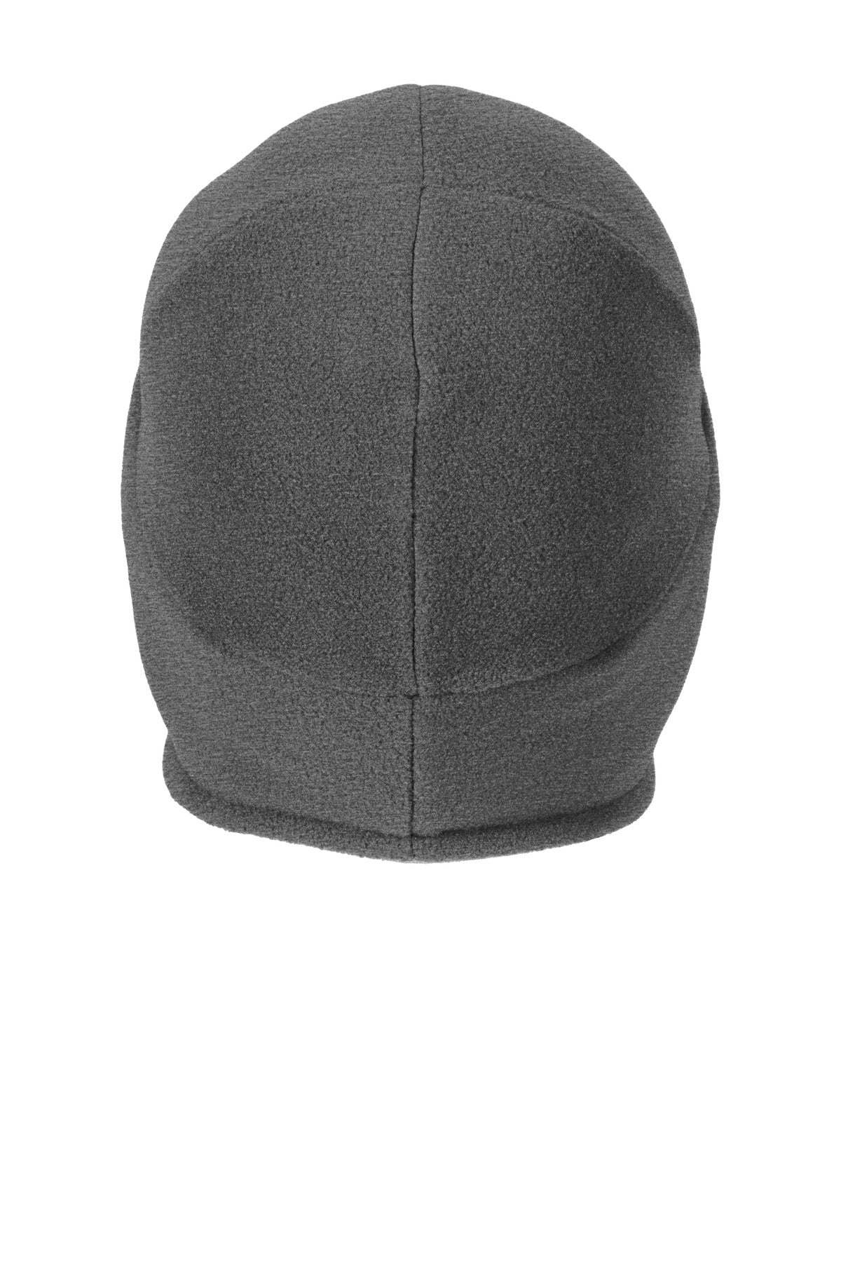 Rear View of Charcoal Hthr Carhartt Fleece 2-In-1 Headwear. CTA202