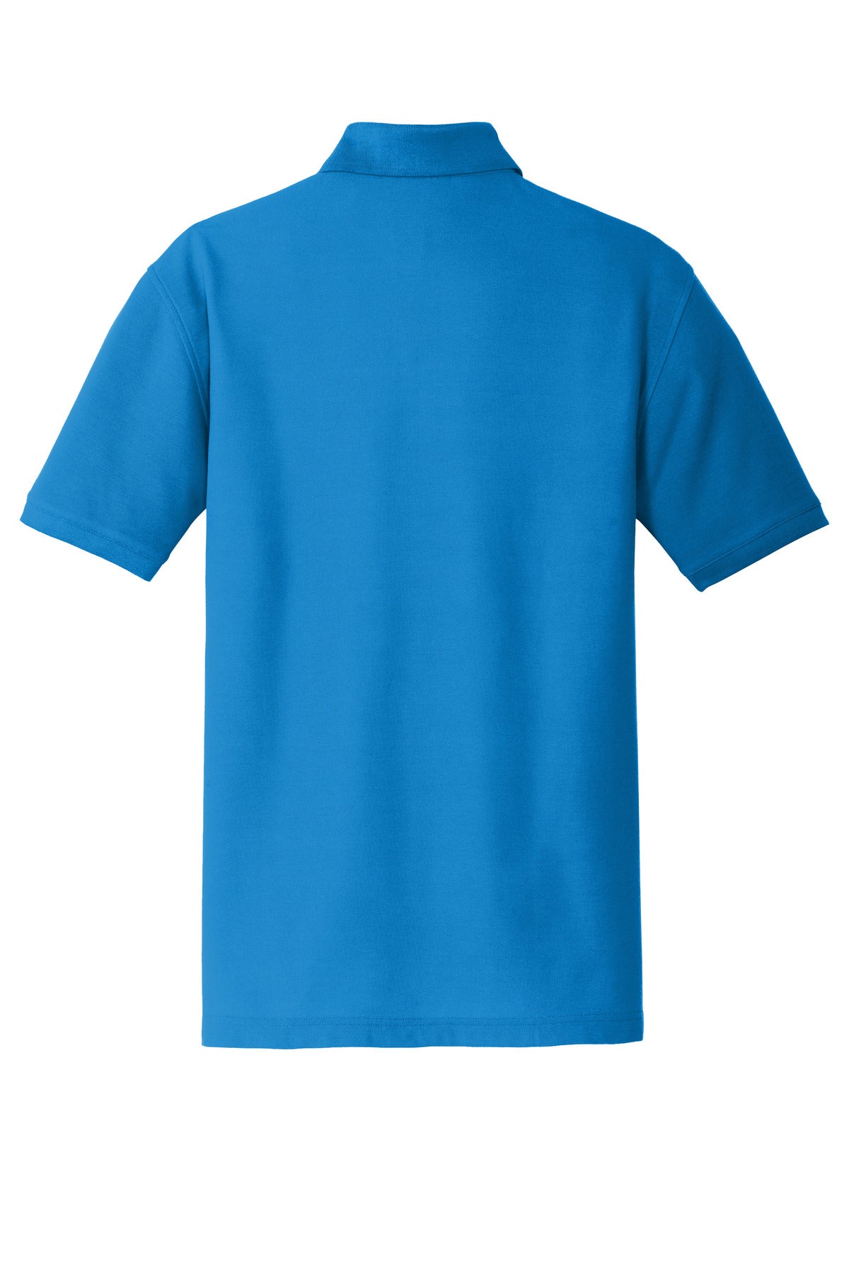 Rear View of Coastal Blue Port Authority Core Classic Pique Pocket Polo. K100P