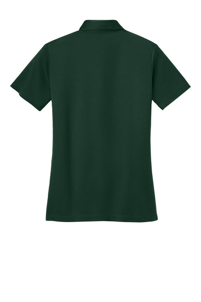 Rear View of Dark Green Port Authority Women's Silk Touch Performance Polo. L540