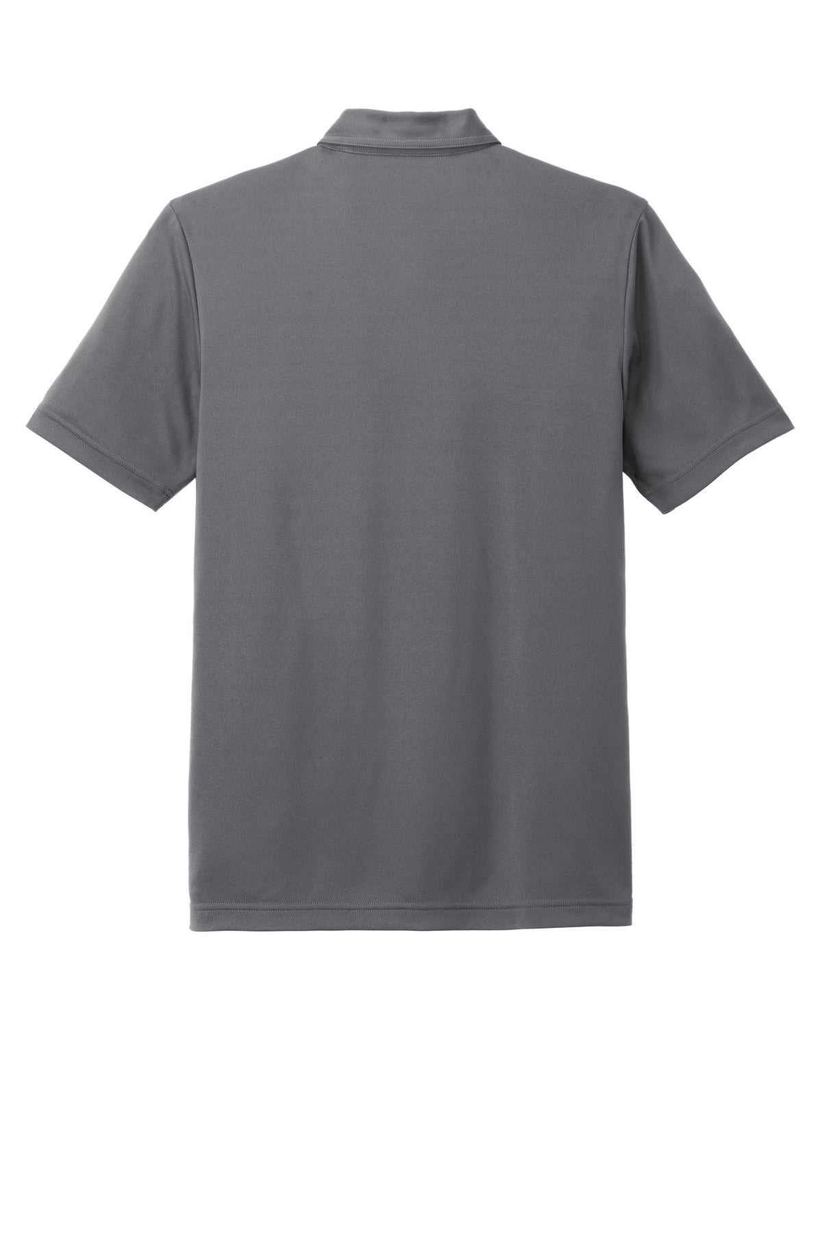 Rear View of DarkGrey TravisMathew Coto Performance Chest Stripe Polo TM1MY400