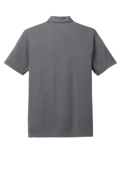 Rear View of DarkGrey TravisMathew Coto Performance Chest Stripe Polo TM1MY400